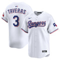Texas Rangers Leody Taveras White Home Limited Player Baseball Jersey