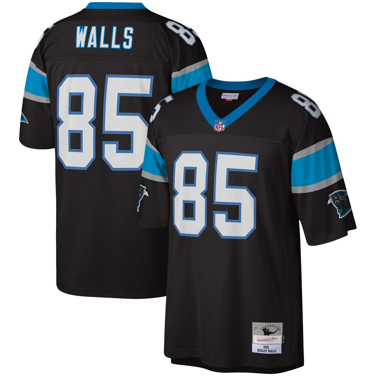 Carolina Panthers Wesley Walls Black Legacy Replica Football Jersey
