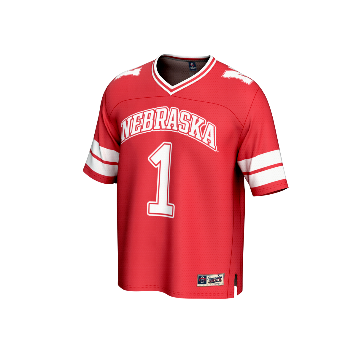 #1 Scarlet Nebraska Huskers Lightweight Collegiate Football Fashion Jersey