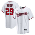 Washington Nationals James Wood White Home Replica Baseball Jersey