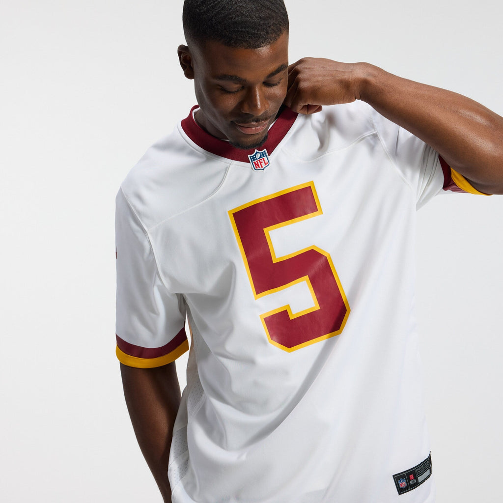 Washington Commanders Jayden Daniels White Game Super Bowl Era Football Jersey