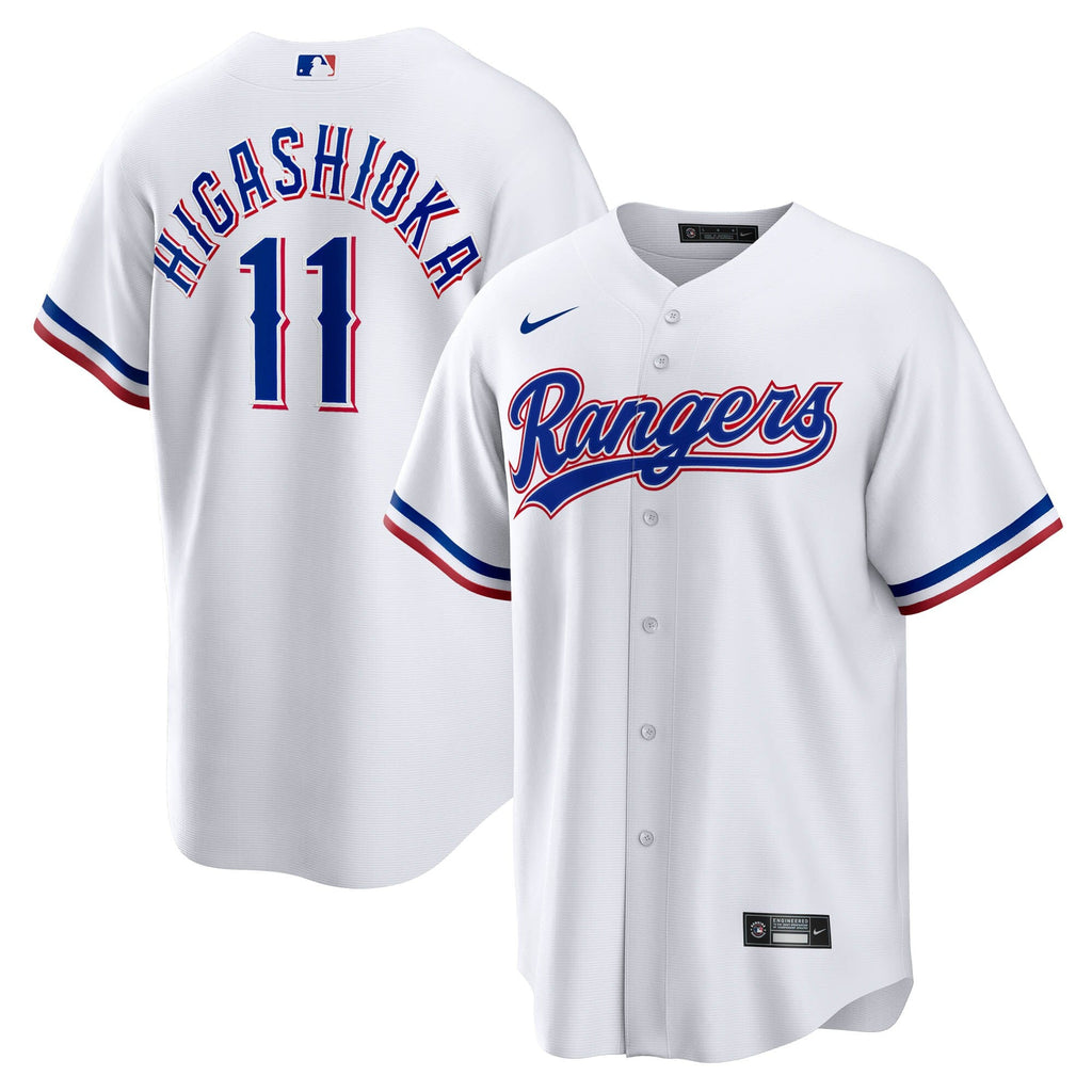 Texas Rangers Kyle Higashioka White Home Replica Baseball Jersey