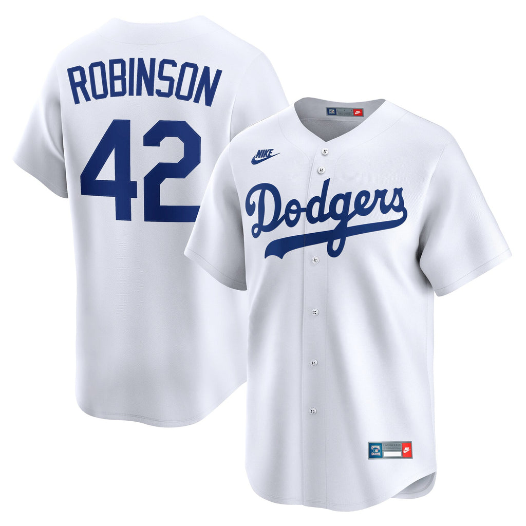 Brooklyn Dodgers Jackie Robinson White Throwback Cooperstown Collection Limited Baseball Jersey