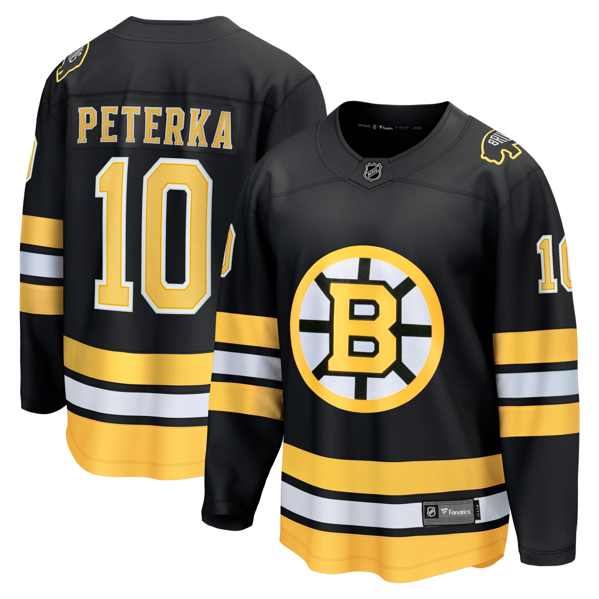 Boston Bruins JJ Peterka Black Home Breakaway Hockey Jersey