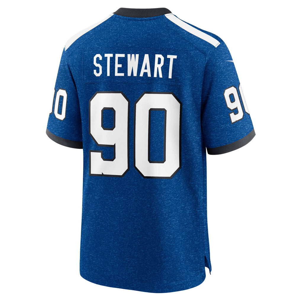 Indianapolis Colts Grover Stewart Blue Alternate Game Football Jersey