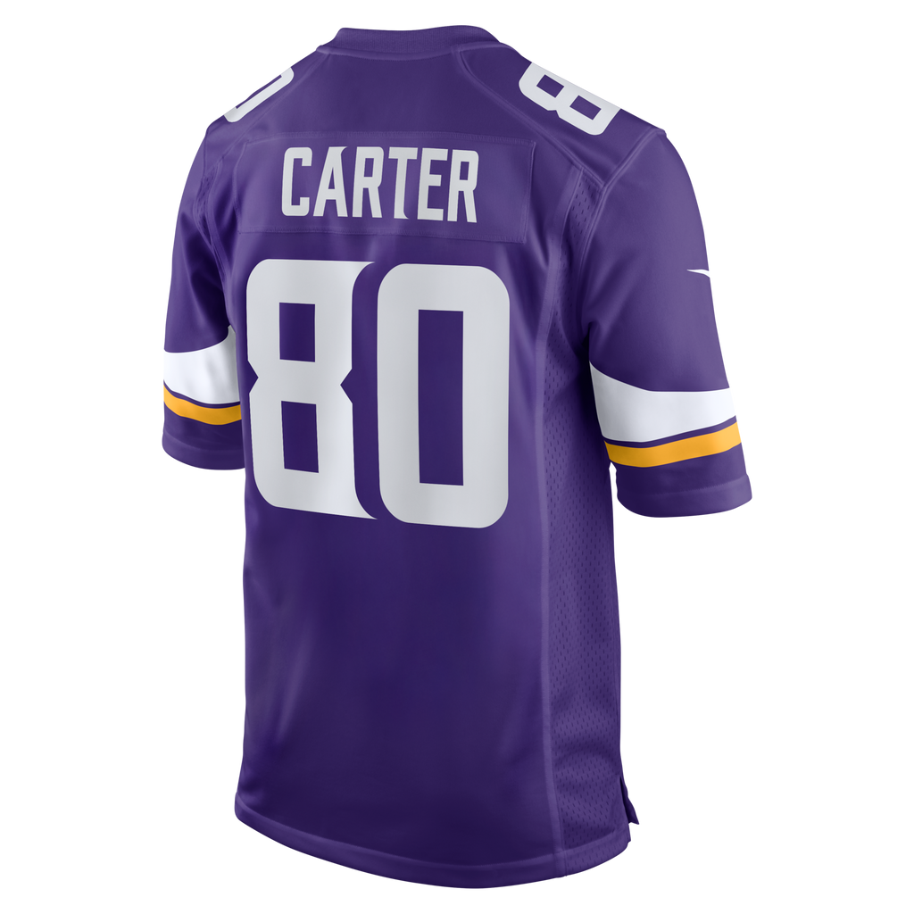 Minnesota Vikings Cris Carter Purple Game Retired Player Football Jersey