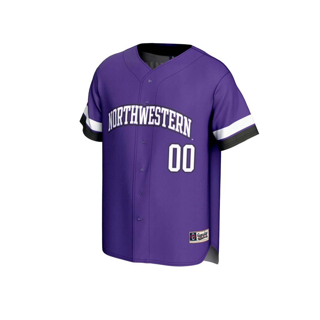 Northwestern Wildcats Personalized Collegiate Baseball Fashion Jersey - Purple
