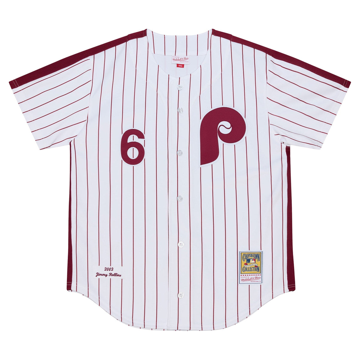 Philadelphia Phillies Jimmy Rollins White 2003 Cooperstown Collection Baseball Jersey