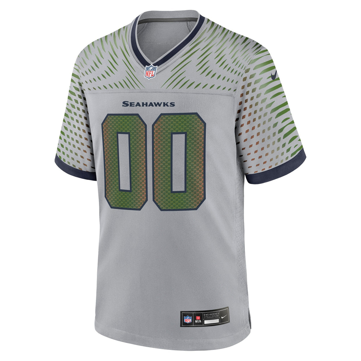 Seattle Seahawks Gray 2025 Rivalries Collection Custom Game Football Jersey