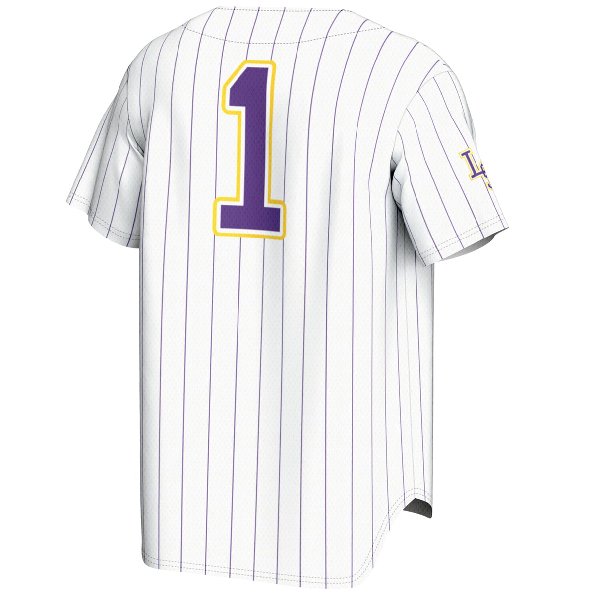 #1 White LSU Tigers Lightweight Baseball Jersey