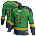Notre Dame Fighting Irish Lightweight Hockey NIL Pick-a-Player Fashion Jersey - Green