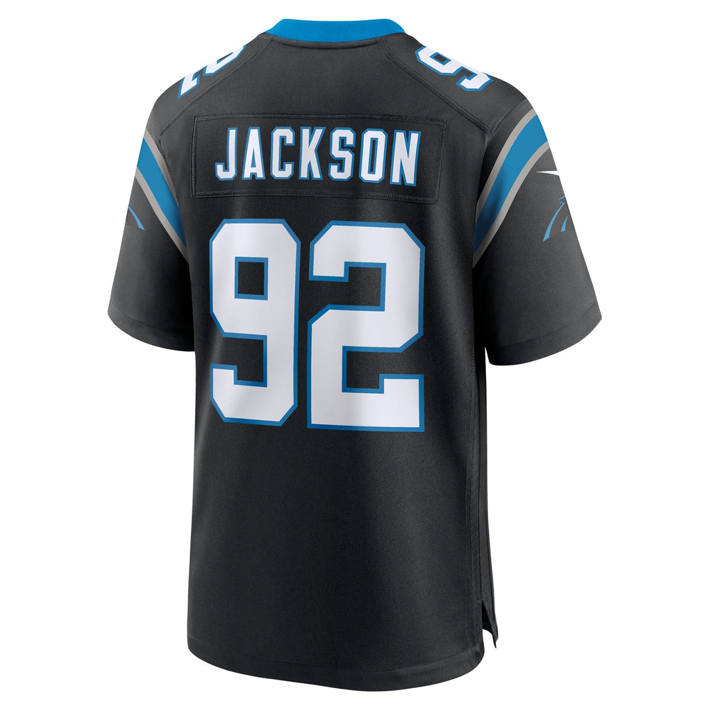 Carolina Panthers Cam Jackson Black Team Game Football Jersey