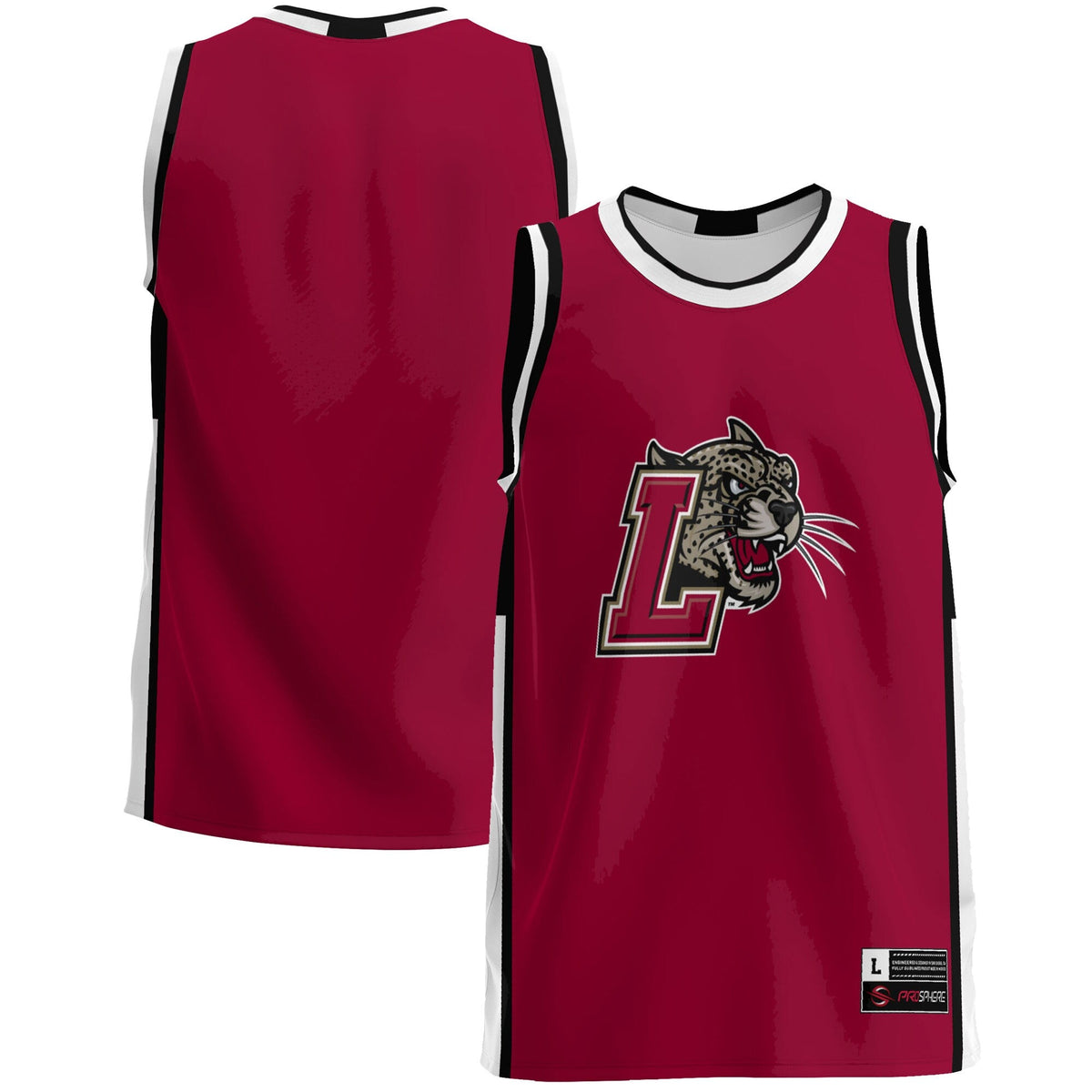 Lafayette College Leopards Lightweight Basketball Jersey - Maroon