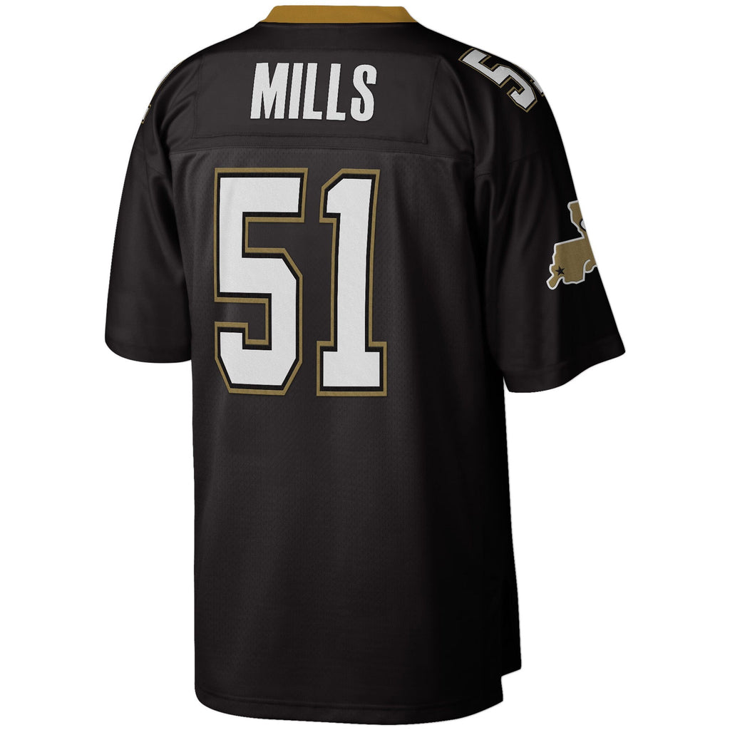 New Orleans Saints Sam Mills Black Legacy Replica Football Jersey
