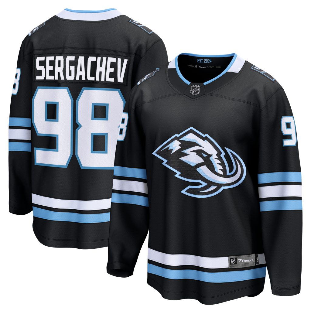 Utah Mammoth Mikhail Sergachev Black Home Breakaway Player Hockey Jersey - Style 203144647