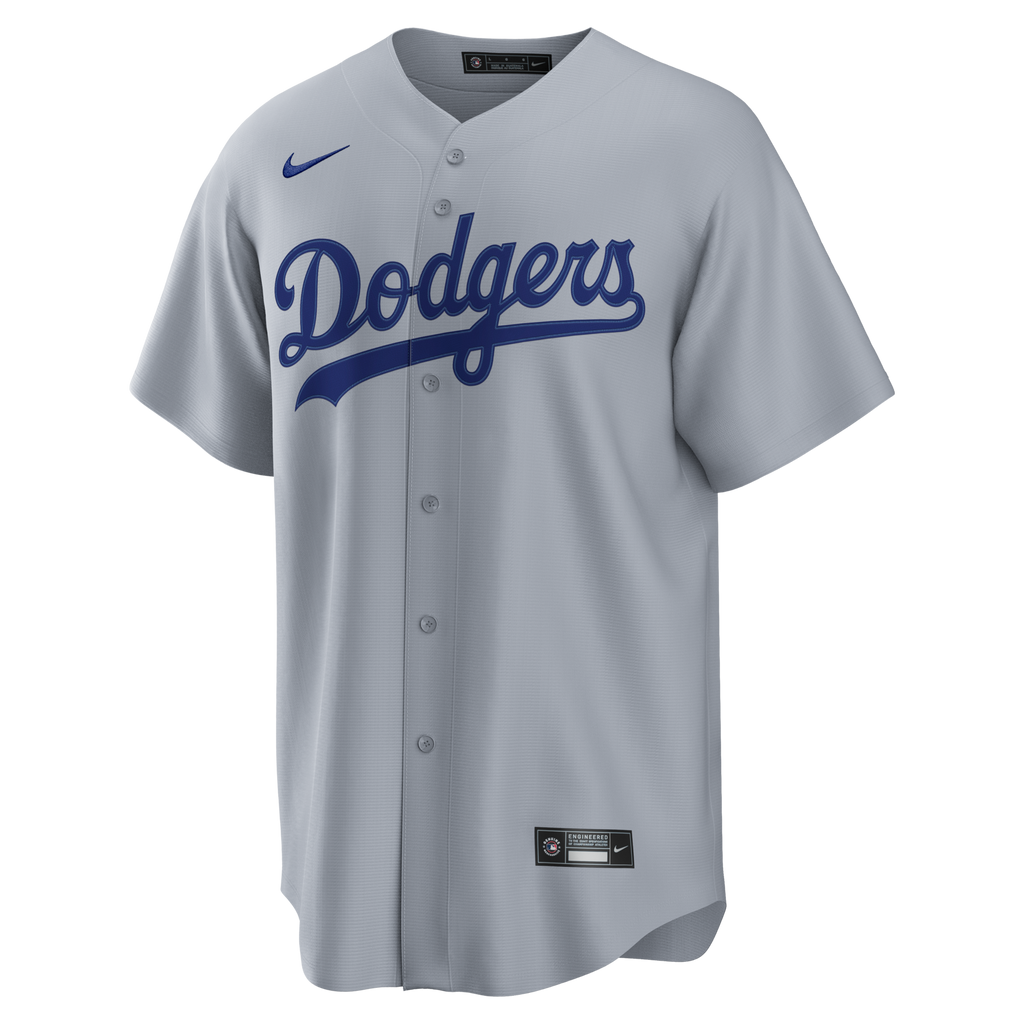 Los Angeles Dodgers Gray Road Replica Baseball Jersey