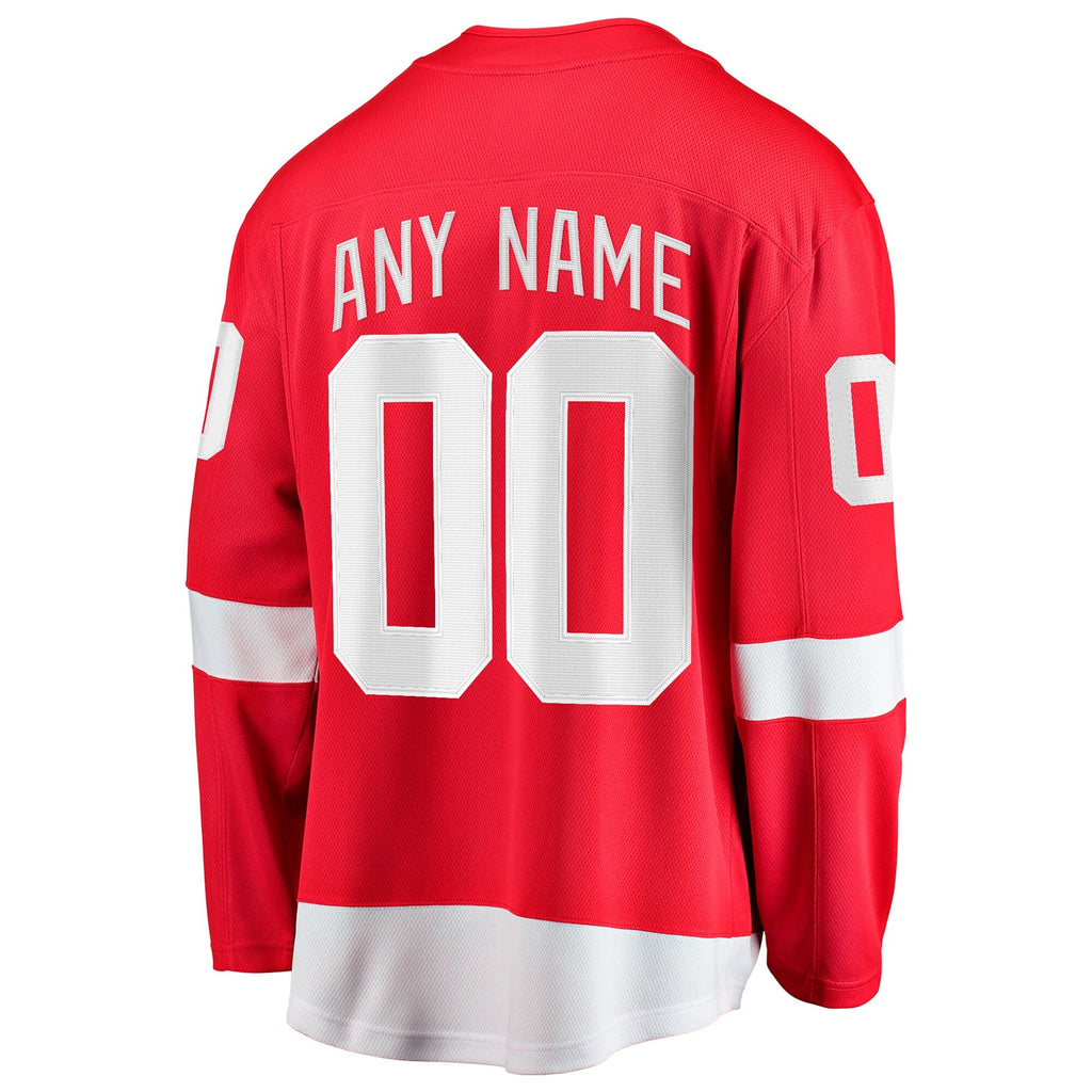 Detroit Red Wings Red Home Breakaway Custom Hockey Jersey