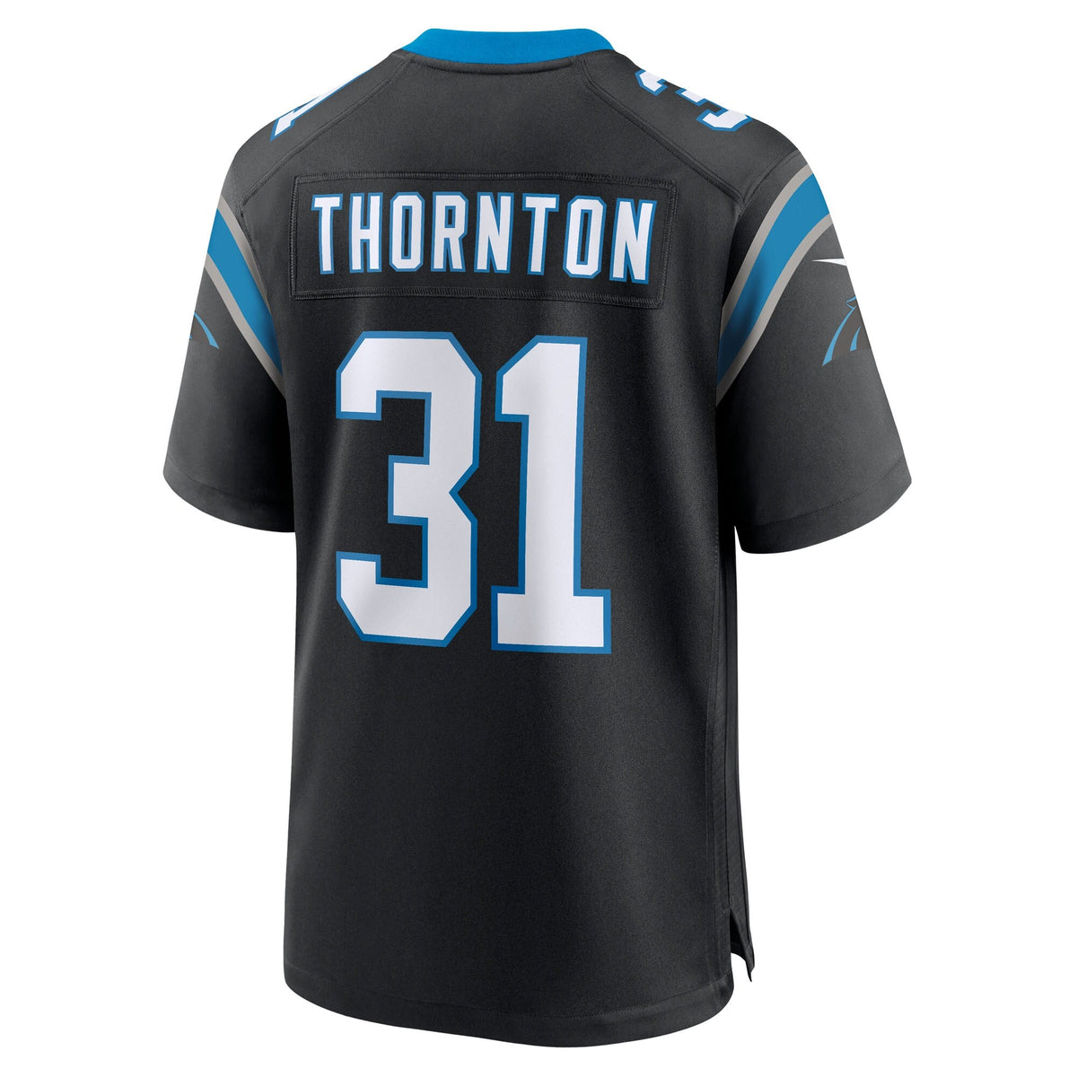 Carolina Panthers Corey Thornton Black Team Game Football Jersey