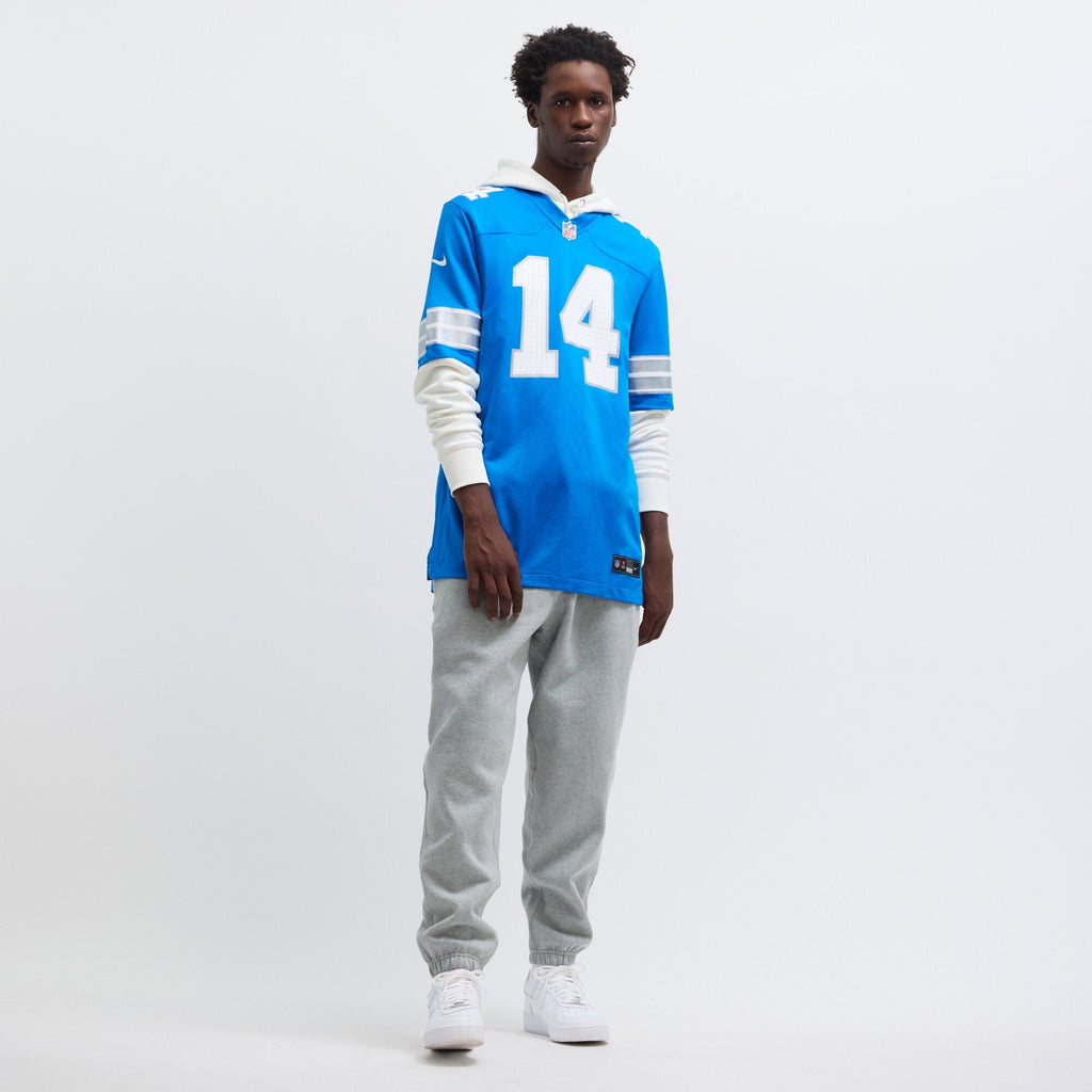 Detroit Lions Amon-Ra St. Brown Blue Game Football Jersey