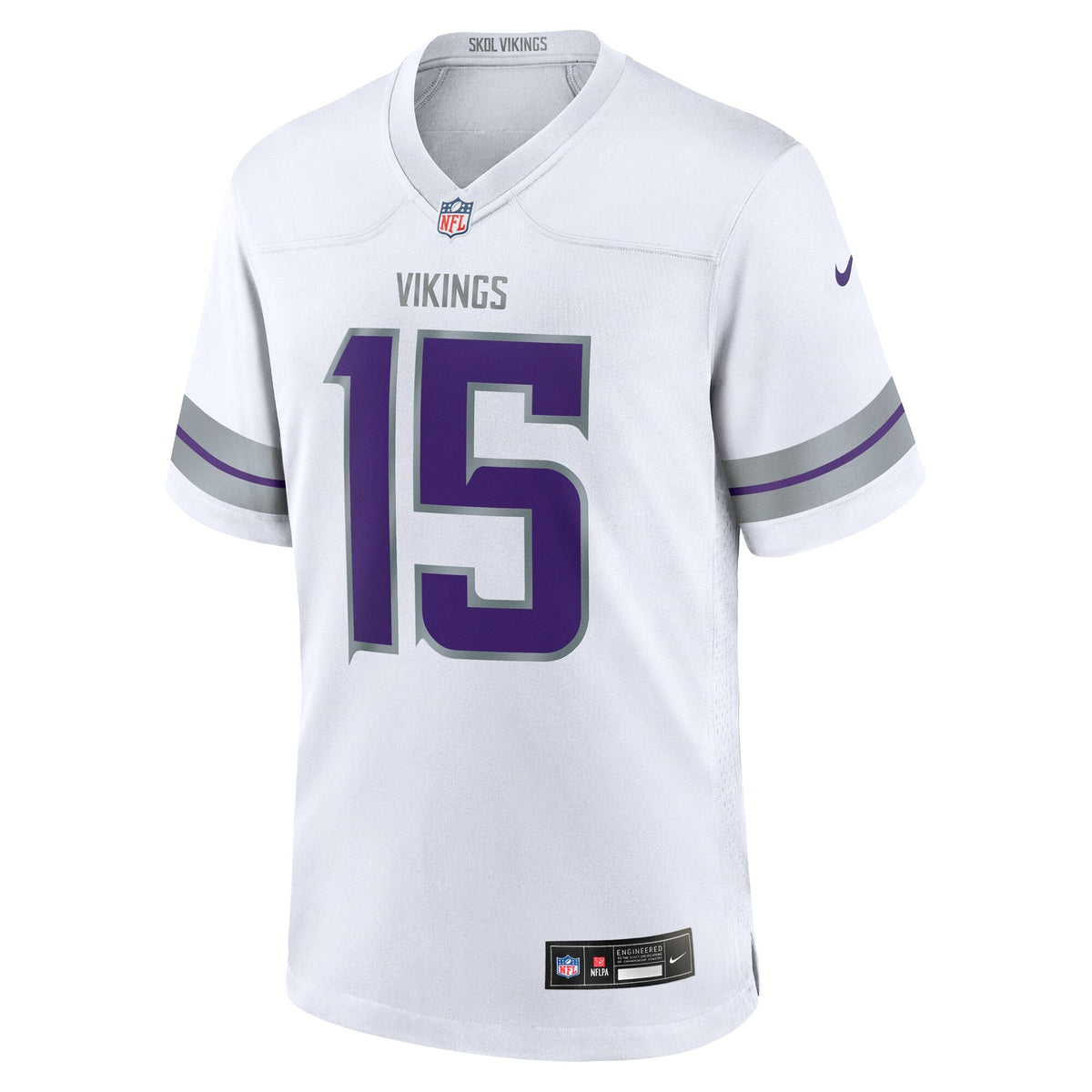 Minnesota Vikings Dallas Turner White Alternate Game Football Jersey