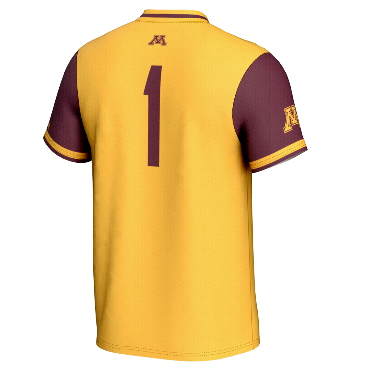#1 Minnesota Golden Gophers Lightweight Softball Jersey - Gold