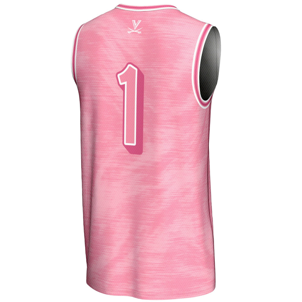 #1 Virginia Cavaliers Lightweight Basketball Jersey - Pink