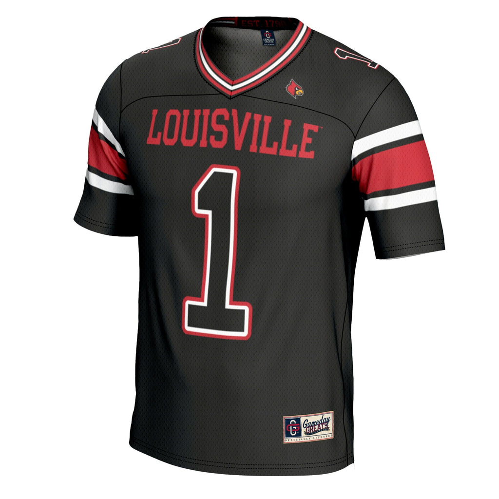 #1 Black Louisville Cardinals Football Jersey