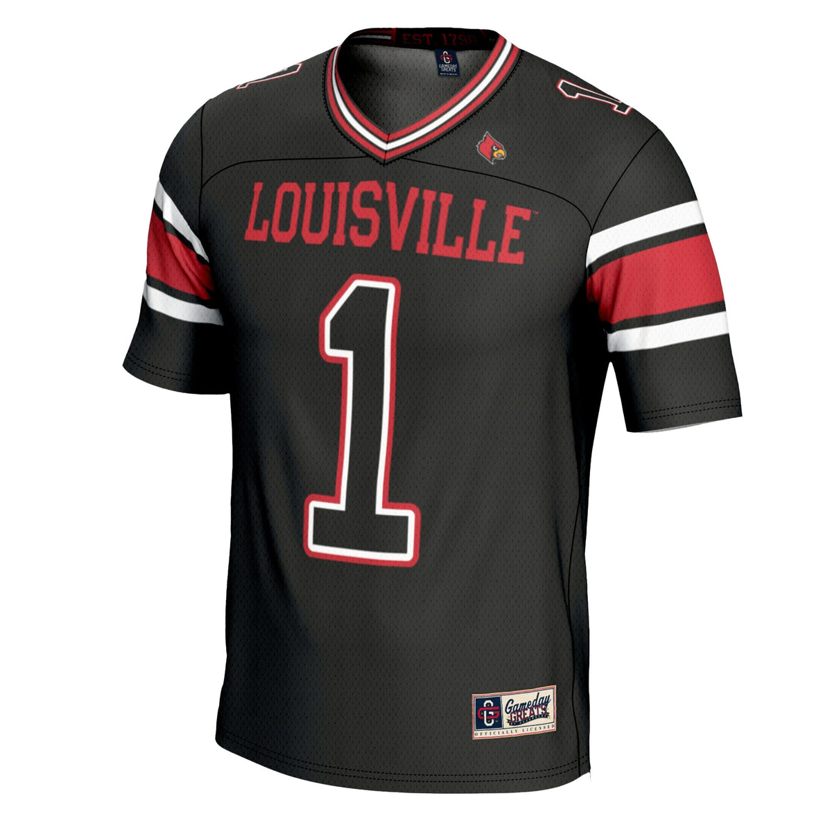 #1 Black Louisville Cardinals Football Jersey