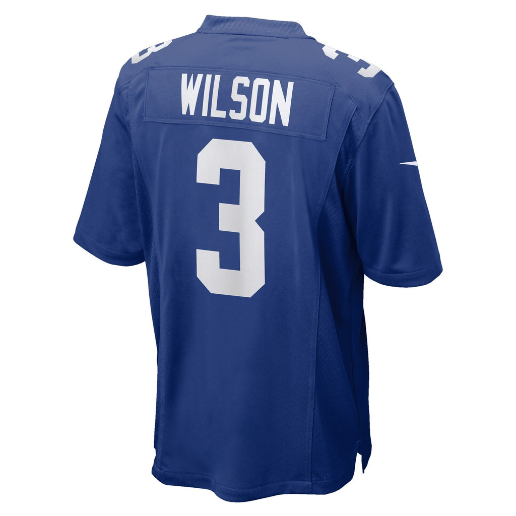 New York Giants Russell Wilson Royal Game Football Jersey
