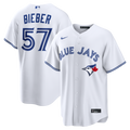 Toronto Blue Jays Shane Bieber White Home Replica Baseball Jersey