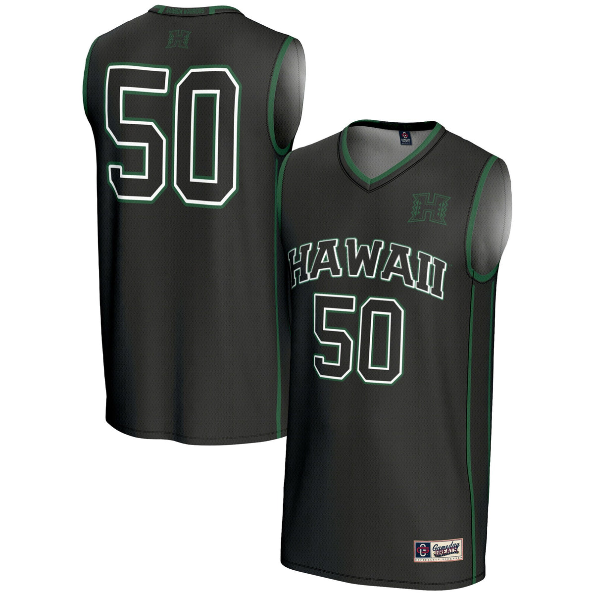 #50 Black Hawaii Rainbow Warriors Lightweight Basketball Jersey