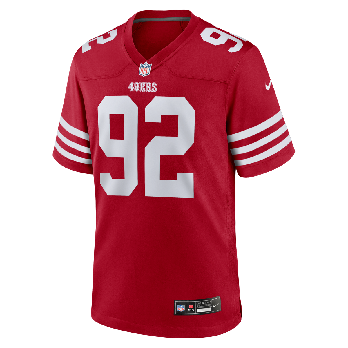 San Francisco 49ers Yetur Gross-Matos Scarlet Team Game Football Jersey