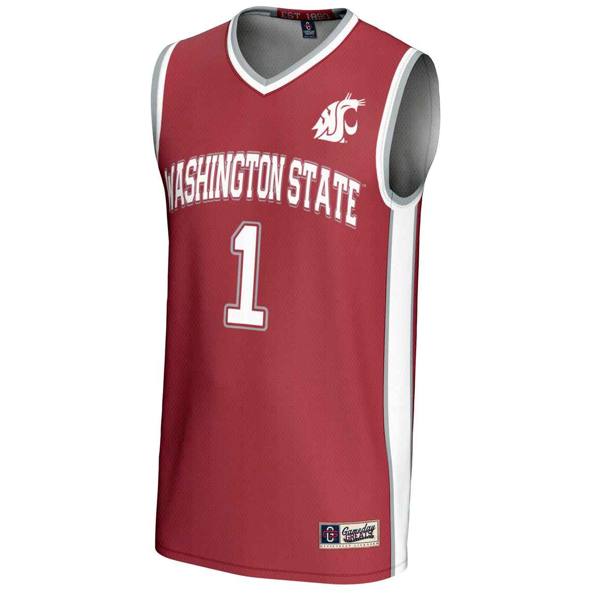 #1 Washington State Cougars Lightweight Basketball Jersey - Crimson