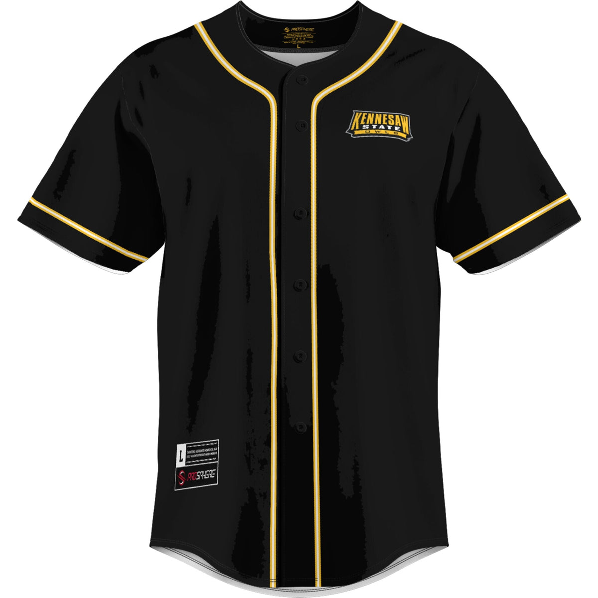 Kennesaw State Owls Lightweight Baseball Jersey - Gold