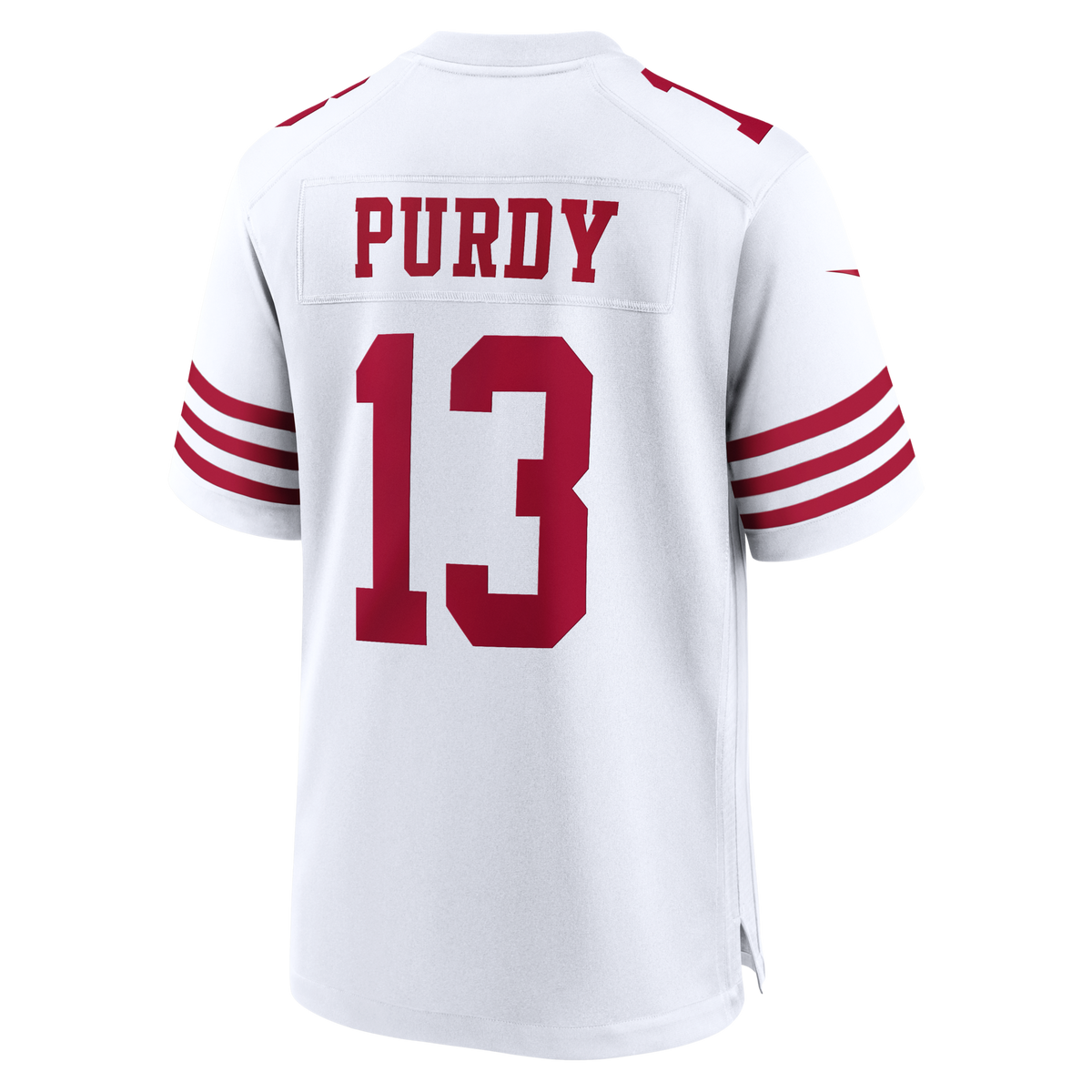 San Francisco 49ers Brock Purdy White 80th Anniversary Game Football Jersey