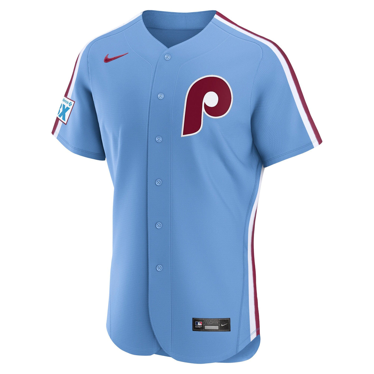 Philadelphia Phillies Light Blue Alternate Sponsor Patch Baseball Jersey