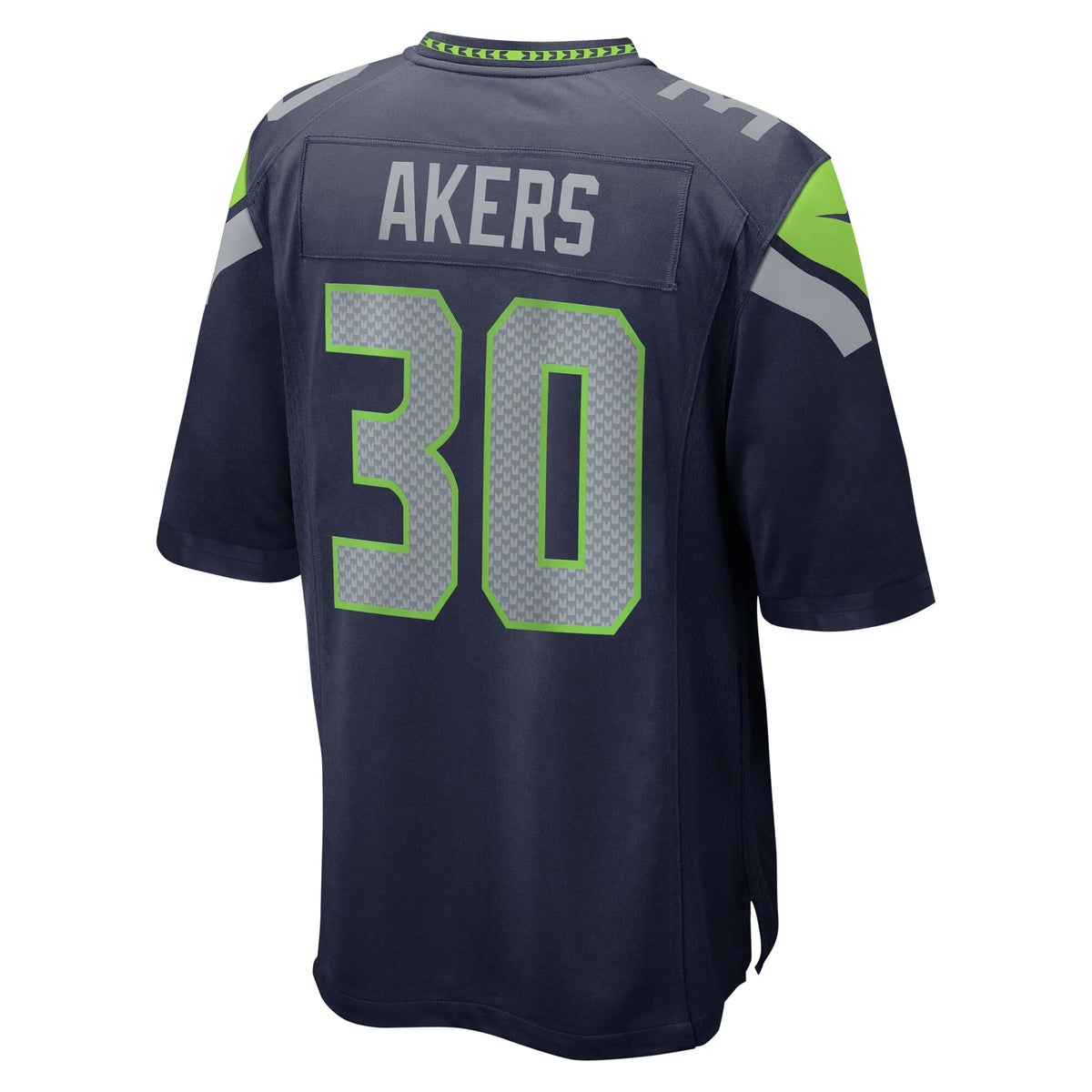 Seattle Seahawks Cam Akers College Navy Team Game Football Jersey