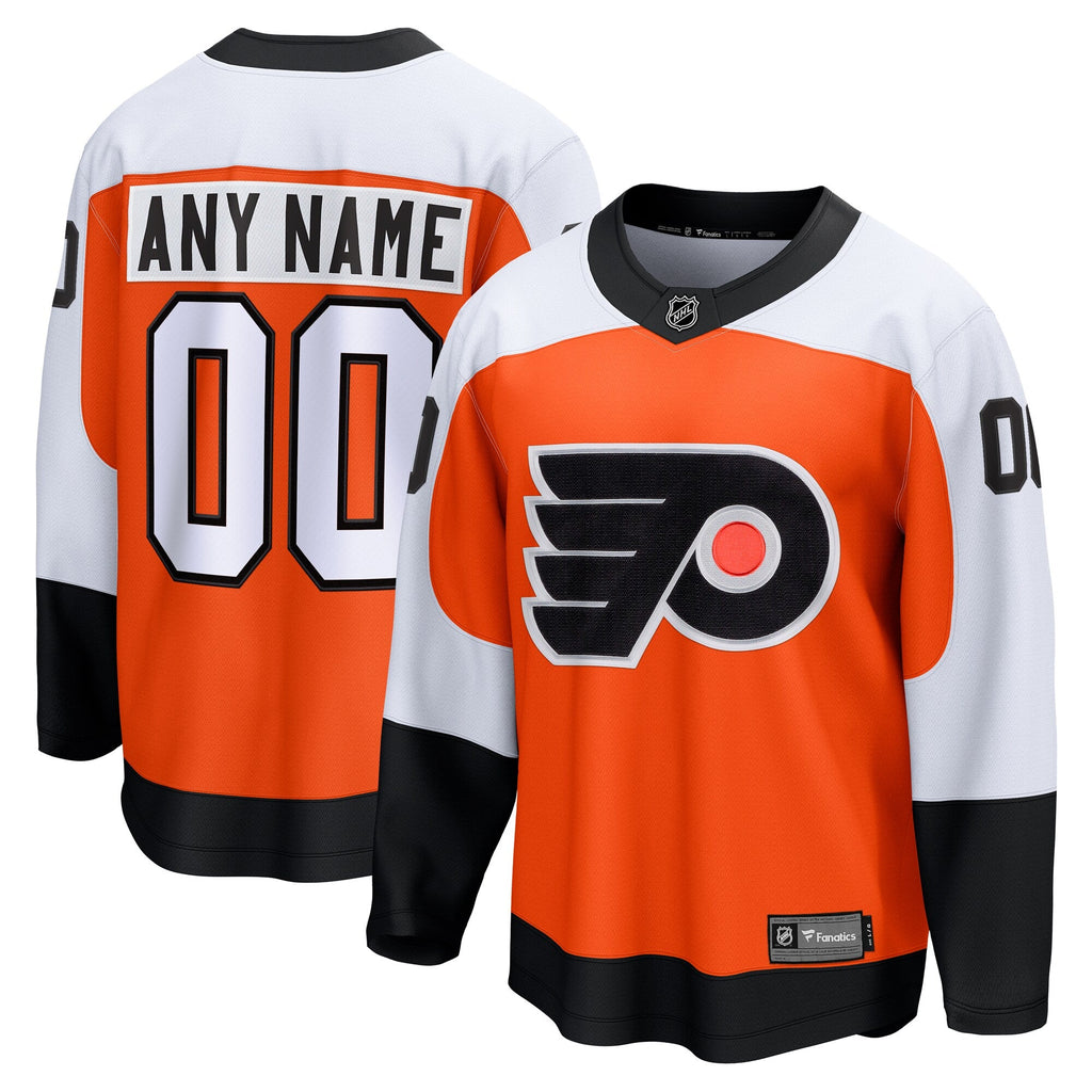 Philadelphia Flyers Orange Home Breakaway Custom Hockey Jersey