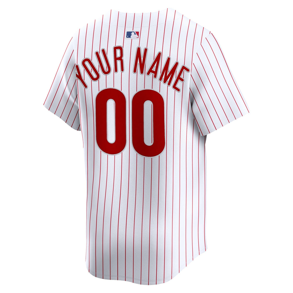 Philadelphia Phillies White Home Limited Custom Baseball Jersey