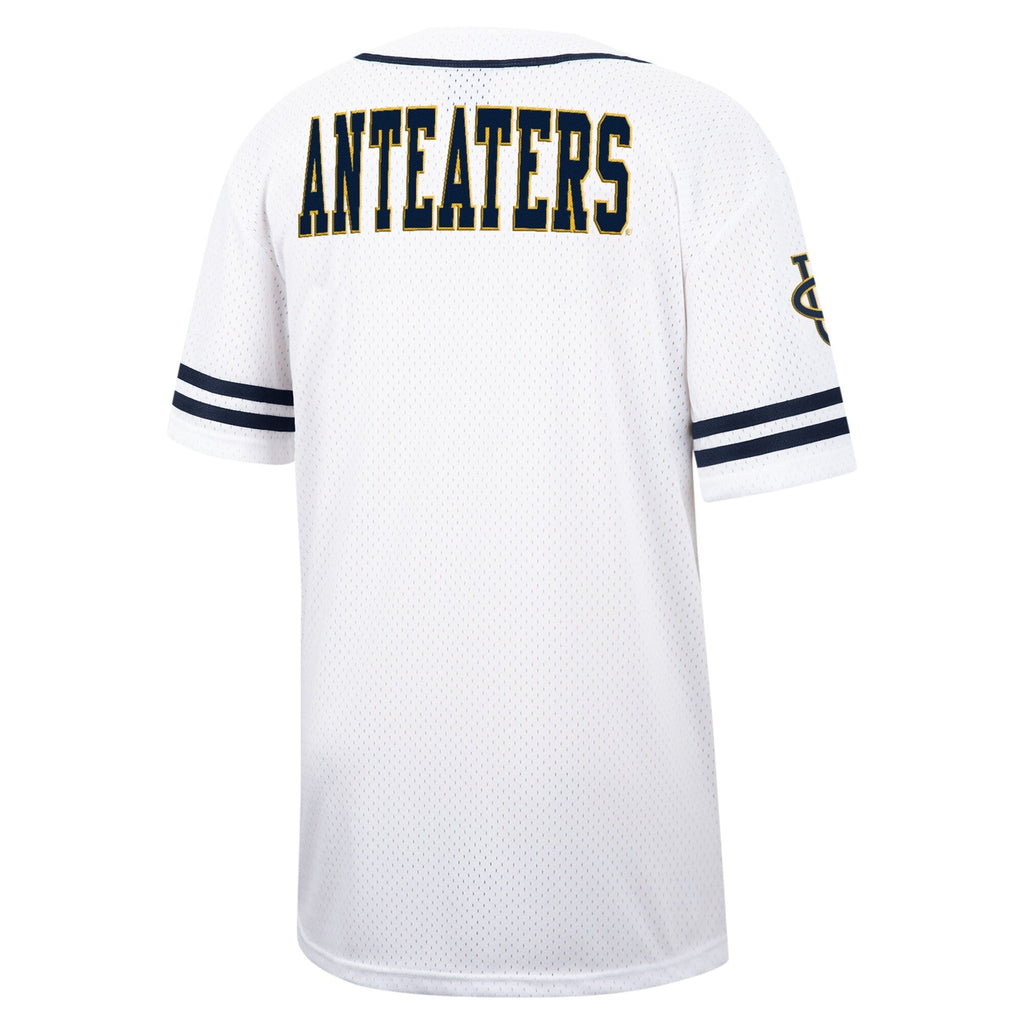 White UC Irvine Anteaters Free Spirited Mesh Button-Up Baseball Jersey