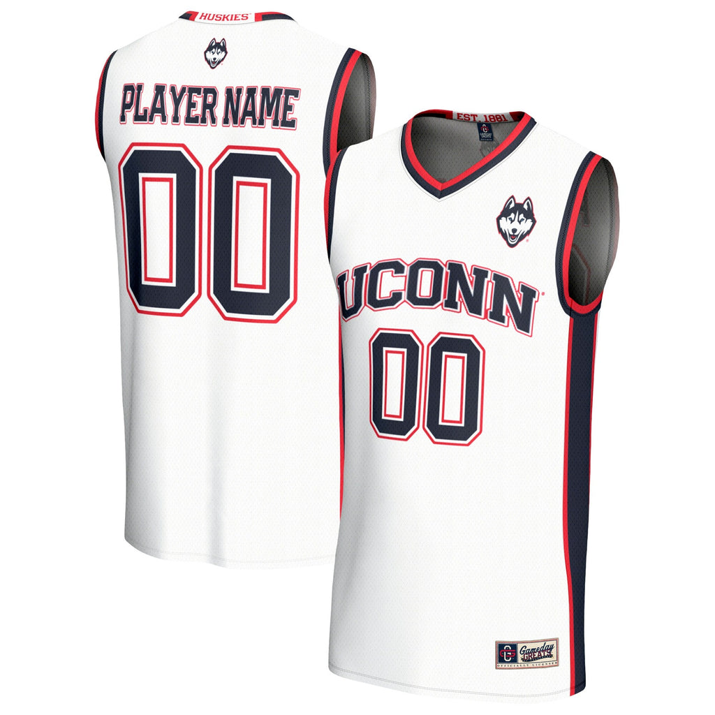UConn Huskies Lightweight Collegiate Basketball NIL Pick-A-Player Fashion Jersey - White