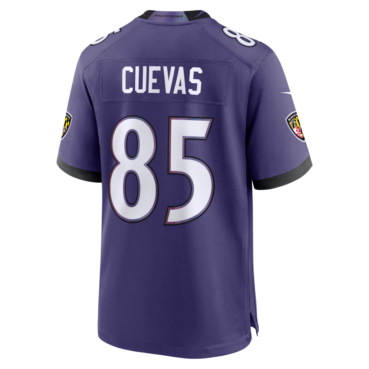Baltimore Ravens Josh Cuevas Purple Team Game Football Jersey