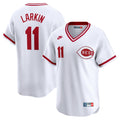 Cincinnati Reds Barry Larkin White Throwback Cooperstown Limited Baseball Jersey
