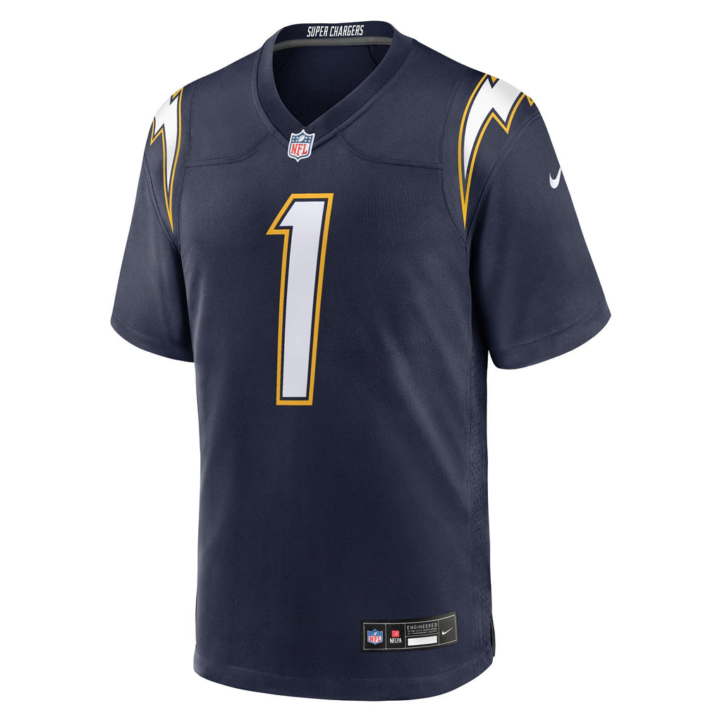 Los Angeles Chargers Quentin Johnston Navy Alternate Super Chargers Game Player Football Jersey