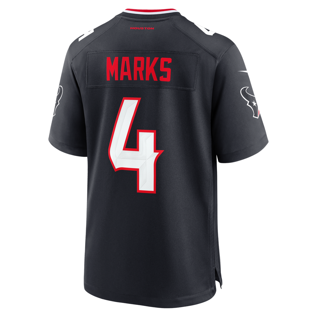 Houston Texans Woody Marks Navy Team Game Football Jersey