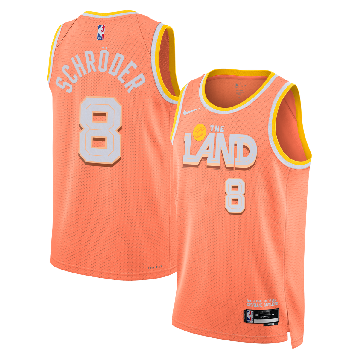Cleveland Cavaliers 2025/26 City Edition Swingman Jersey - Orange - Dennis Schröder