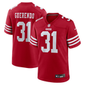 San Francisco 49ers Isaac Guerendo Scarlet Game Football Jersey