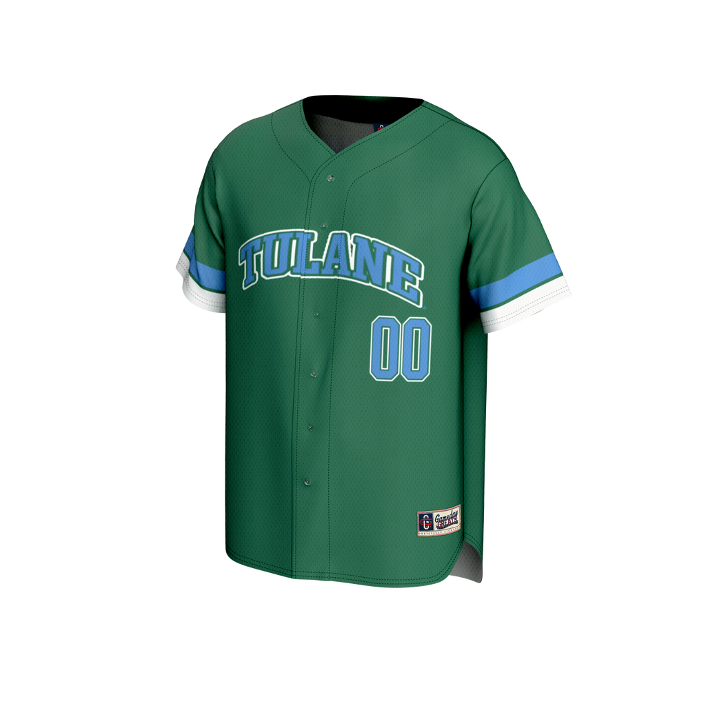 Tulane Green Wave NIL Pick-A-Player Lightweight Baseball Jersey - Green