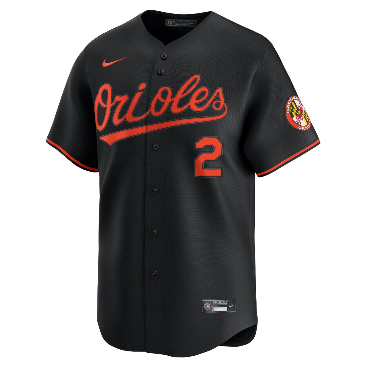 Baltimore Orioles Gunnar Henderson Black Alternate Limited Player Baseball Jersey