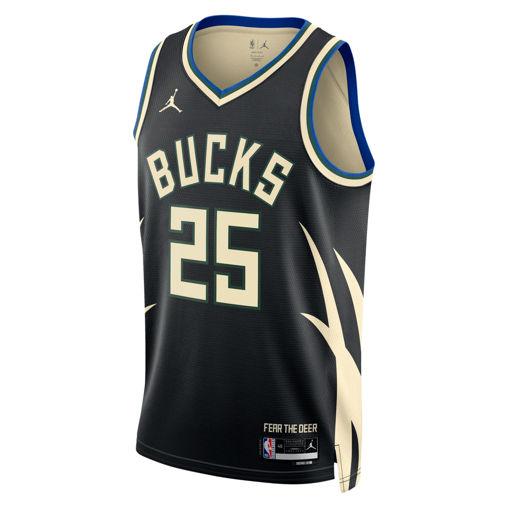 Milwaukee Bucks Statement Edition Swingman Jersey - Hunter Green - Kasparas Jakučionis